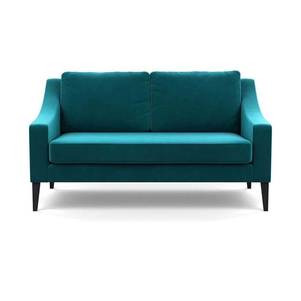 Heal's Mistral Right Hand Facing Corner Sofa Velvet Black Natural Feet - Heal's UK Furniture – image 16