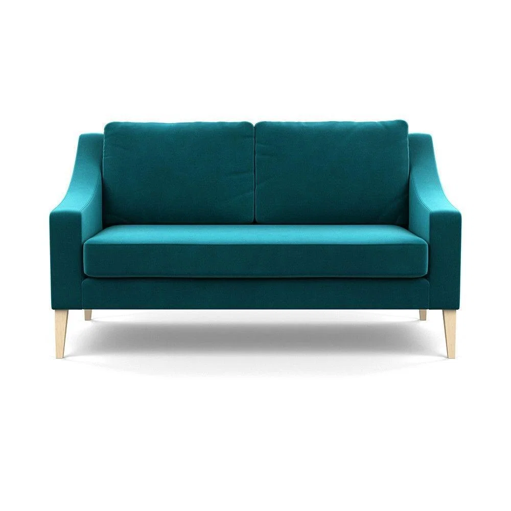 Heal's Mistral Right Hand Facing Corner Sofa Velvet Black Natural Feet - Heal's UK Furniture – image 3