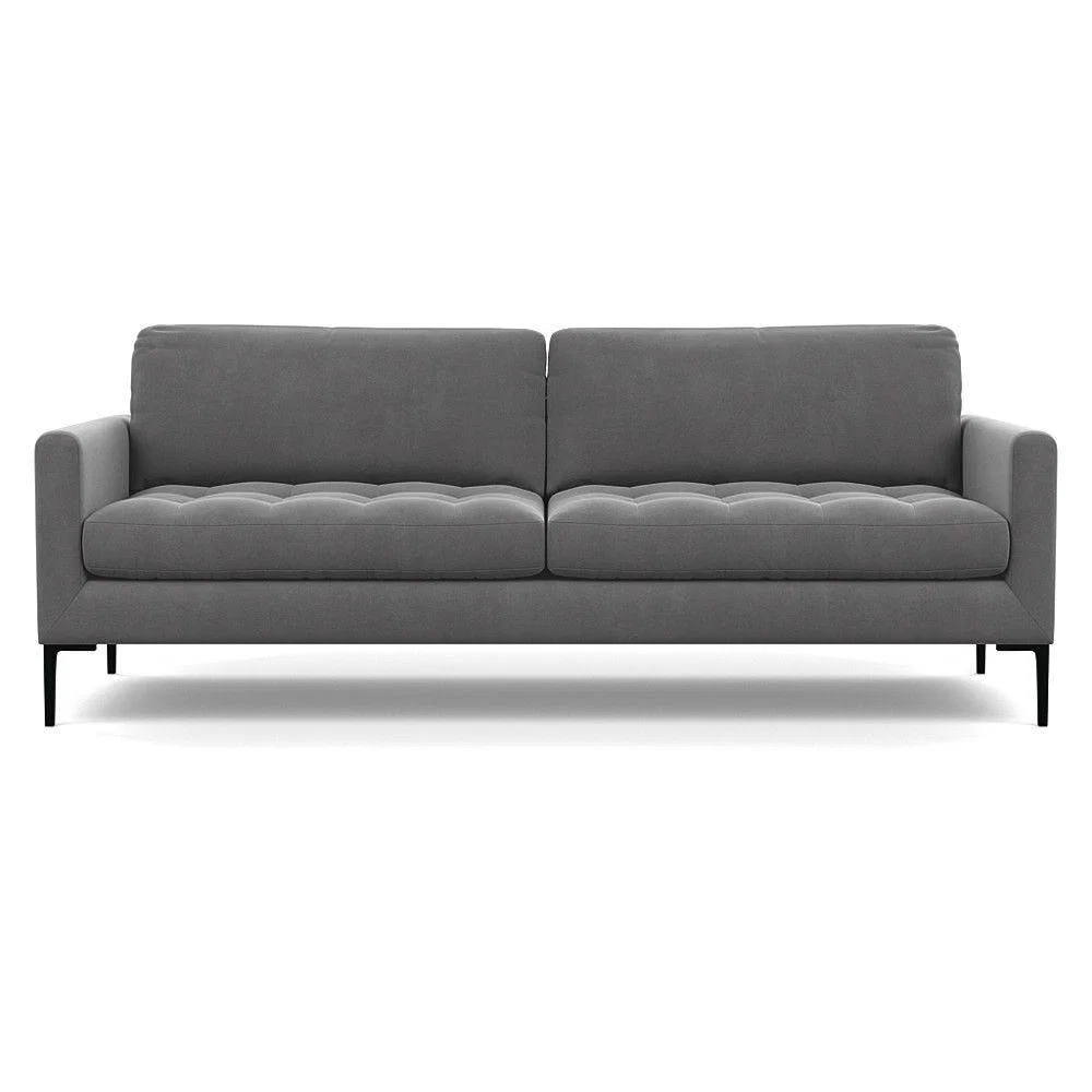 Heal's Mistral Right Hand Facing Corner Sofa Velvet Black Natural Feet - Heal's UK Furniture – image 21