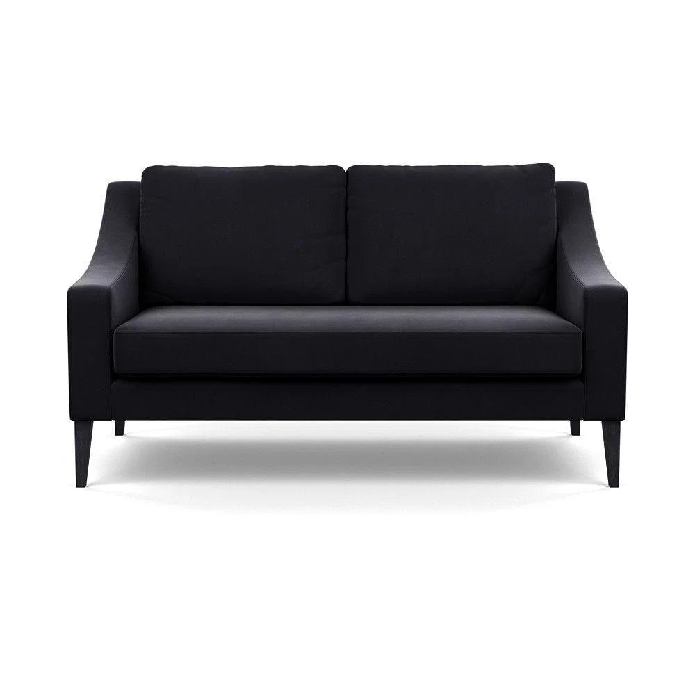 Heal's Mistral Right Hand Facing Corner Sofa Velvet Black Natural Feet - Heal's UK Furniture – image 23
