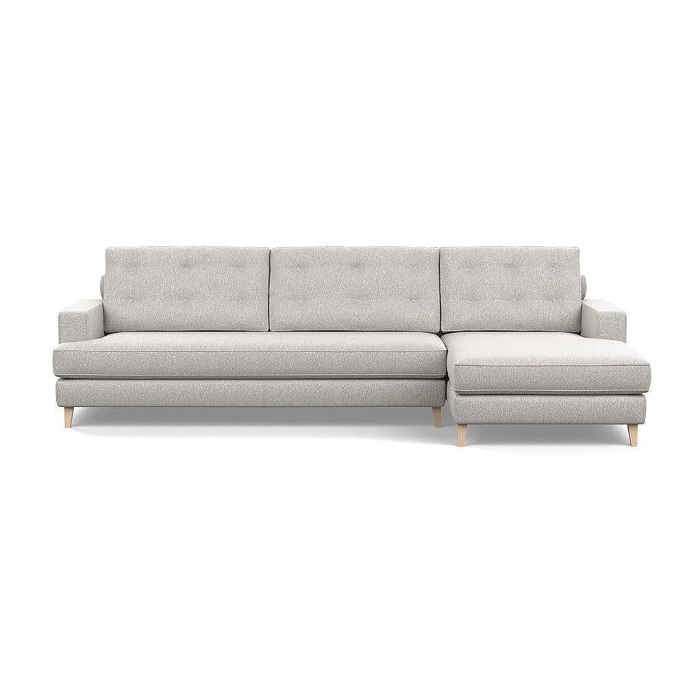 Heal's Mistral Right Hand Facing Corner Sofa Velvet Black Natural Feet - Heal's UK Furniture – image 29