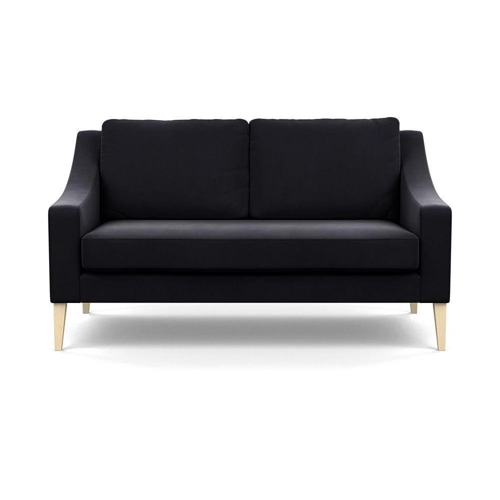 Heal's Mistral Right Hand Facing Corner Sofa Velvet Black Natural Feet - Heal's UK Furniture – image 5