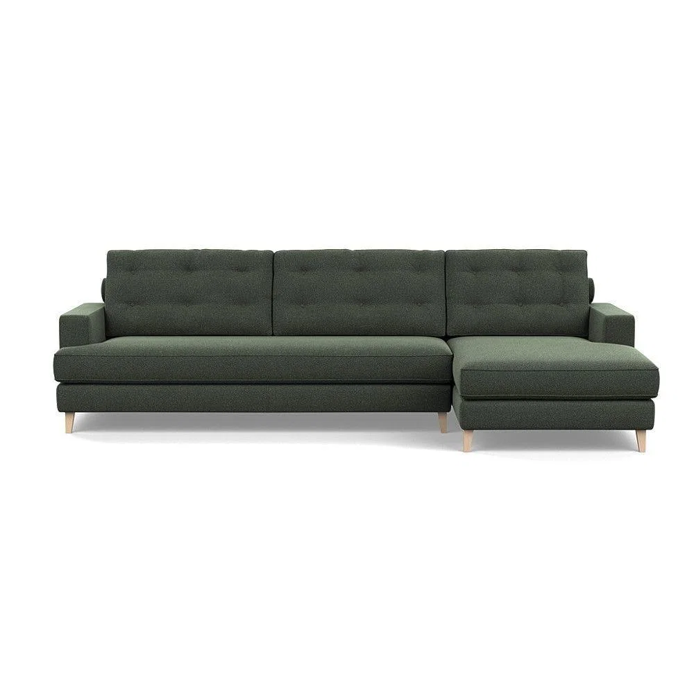 Heal's Mistral Right Hand Facing Corner Sofa Velvet Black Natural Feet - Heal's UK Furniture – image 53
