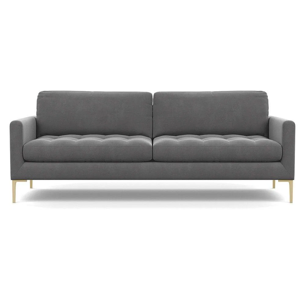 Heal's Mistral Right Hand Facing Corner Sofa Velvet Black Natural Feet - Heal's UK Furniture – image 65