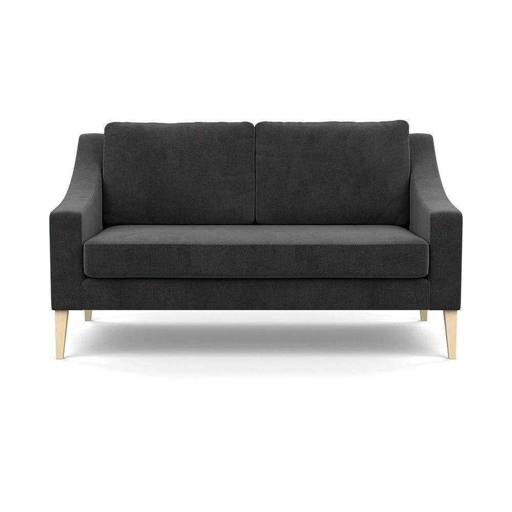 Heal's Mistral Right Hand Facing Corner Sofa Velvet Black Natural Feet - Heal's UK Furniture – image 81