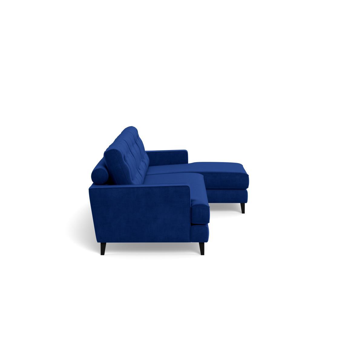 Heal's Mistral Right Hand Facing Corner Sofa Smart Luxe Velvet Azure Black - Heal's UK Furniture – image 3