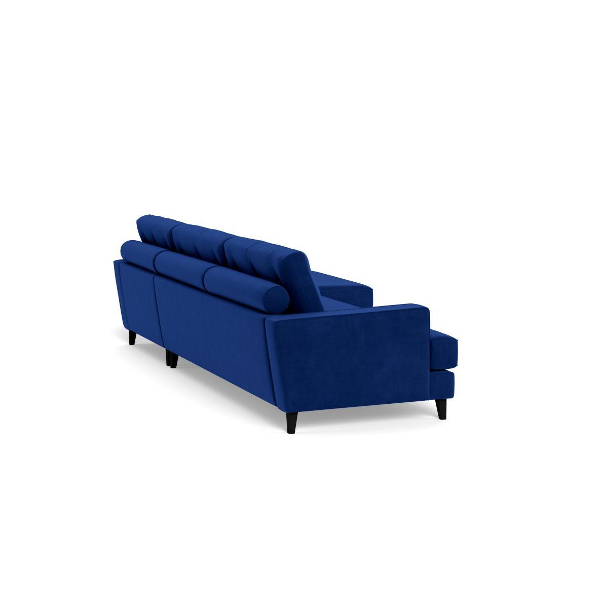 Heal's Mistral Right Hand Facing Corner Sofa Smart Luxe Velvet Azure Black - Heal's UK Furniture – image 4