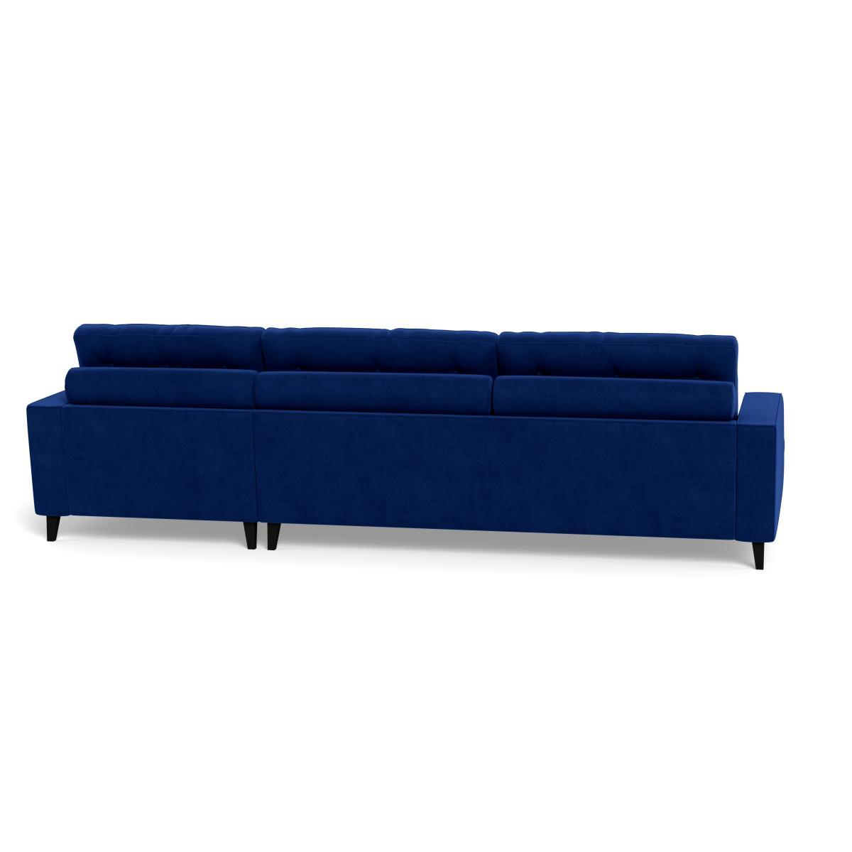 Heal's Mistral Right Hand Facing Corner Sofa Smart Luxe Velvet Azure Black - Heal's UK Furniture – image 5