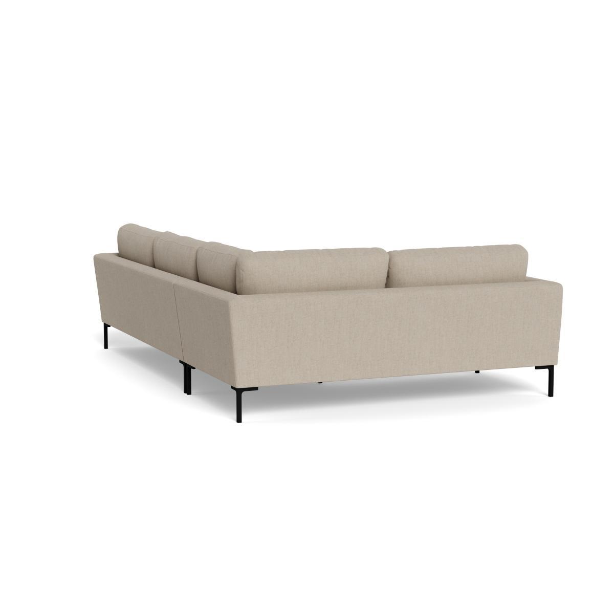 Heal's Eton Left Hand Facing Corner Sofa Broad Weave Putty Brass Feet - Heal's UK Furniture – image 4