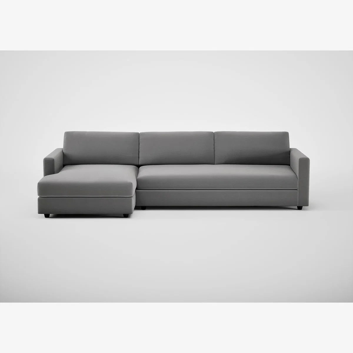 Heal's Nimbus II LHF 4 Seater Corner Chaise Smart Velvet Mercury Black Feet – image 1