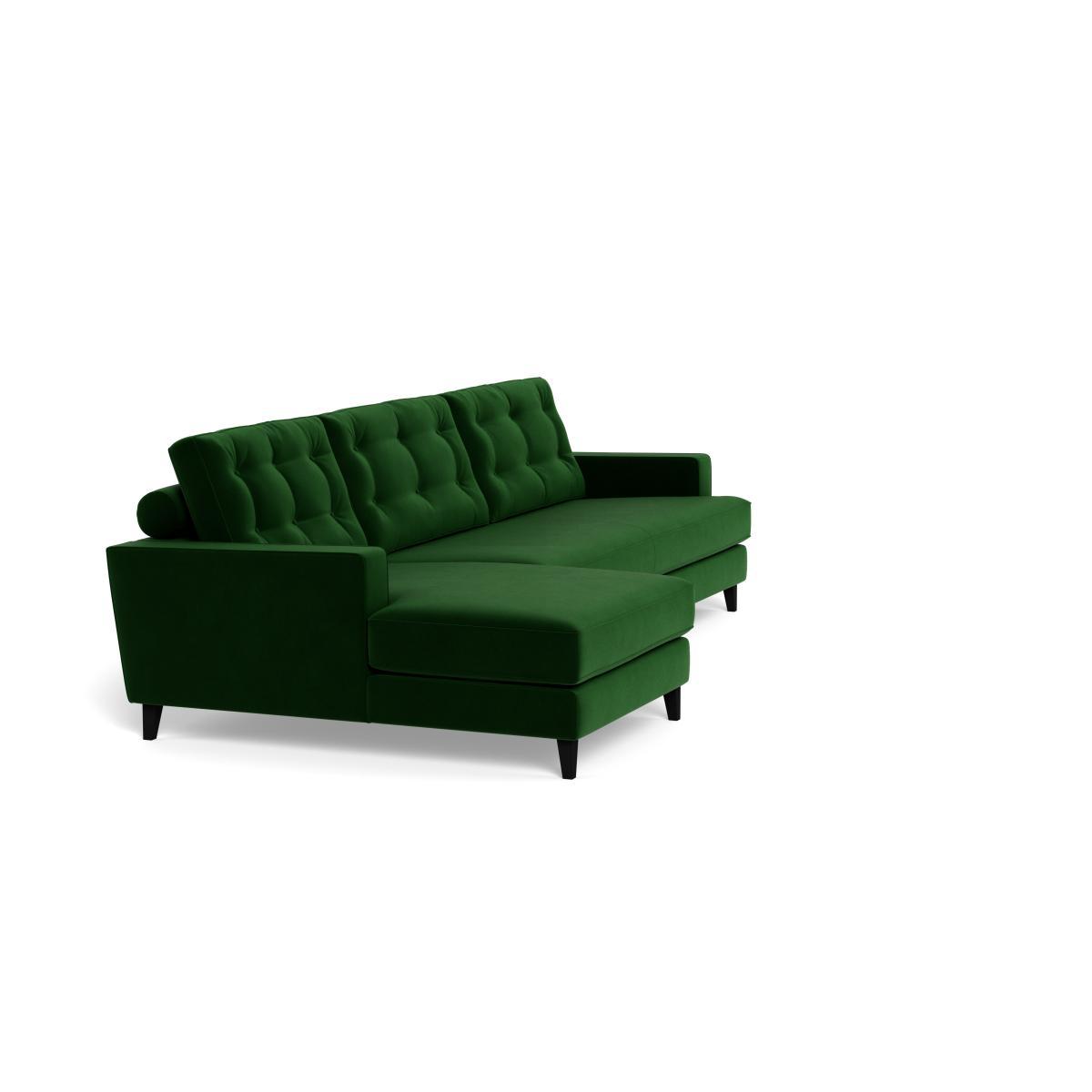 Heal's Mistral Left Hand Facing Corner Sofa Smart Velvet Forest Natural Feet - Heal's UK Furniture – image 2