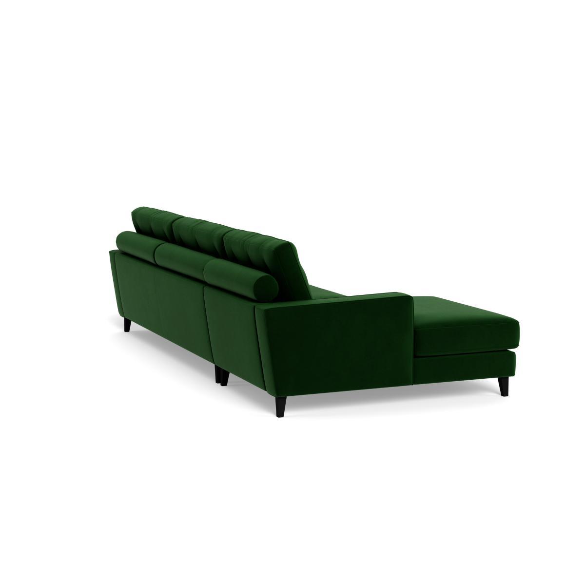 Heal's Mistral Left Hand Facing Corner Sofa Smart Velvet Forest Natural Feet - Heal's UK Furniture – image 4