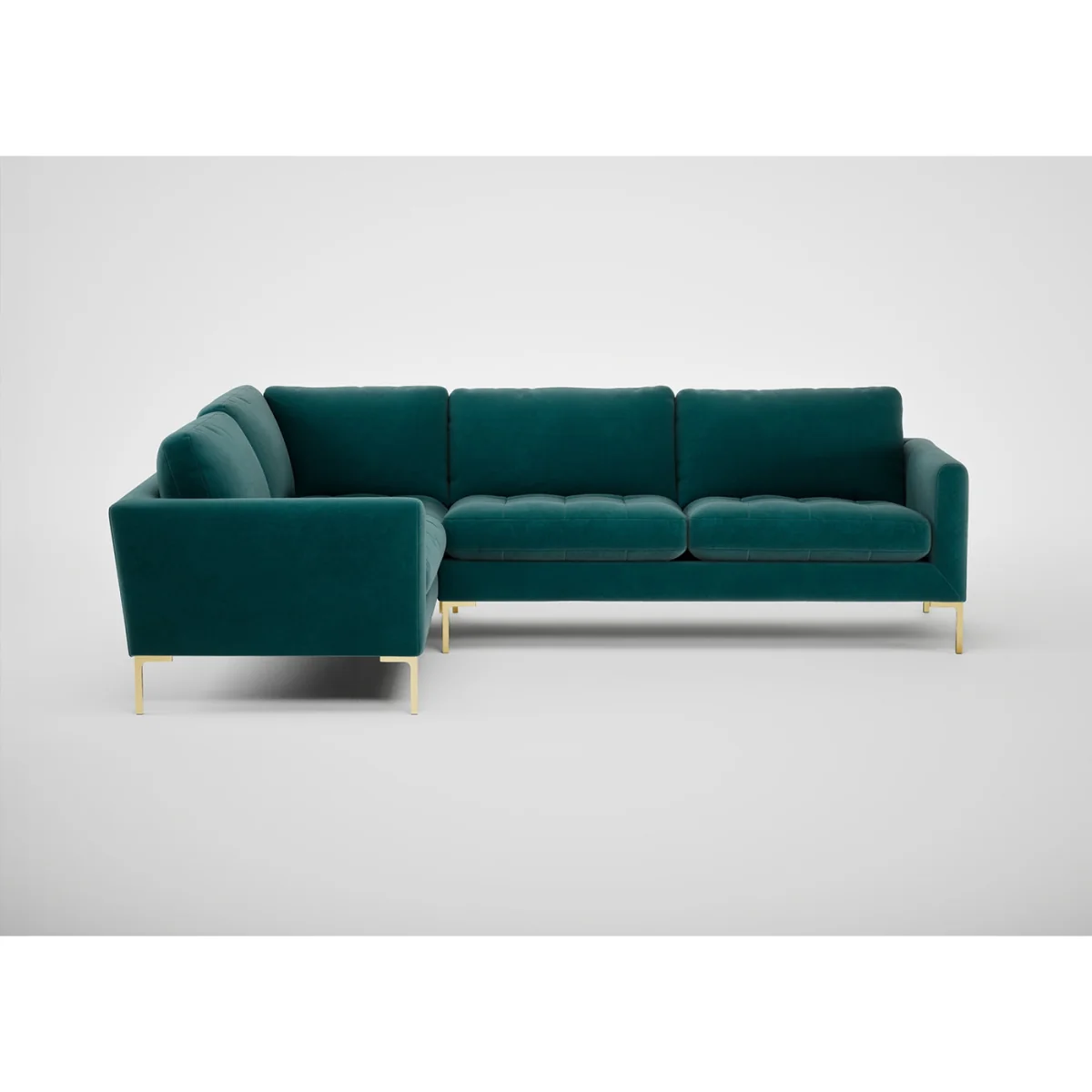 Heal's Eton Left Hand Facing Corner Sofa Loop Twill Fossil Black Feet – image 5