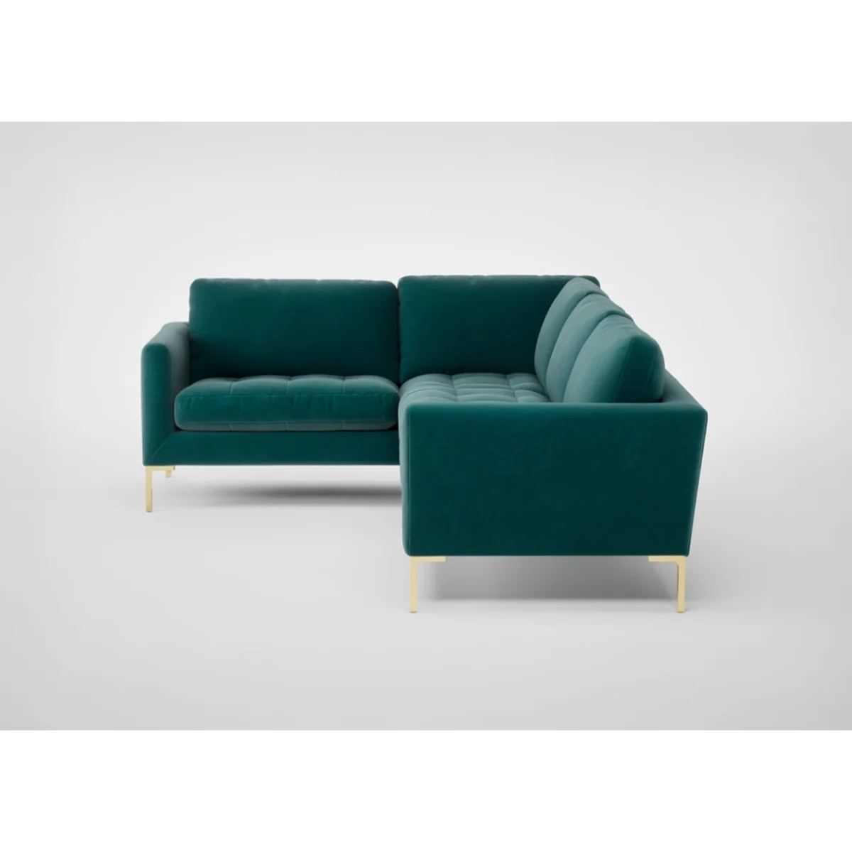 Heal's Eton Left Hand Facing Corner Sofa Loop Twill Fossil Black Feet – image 7