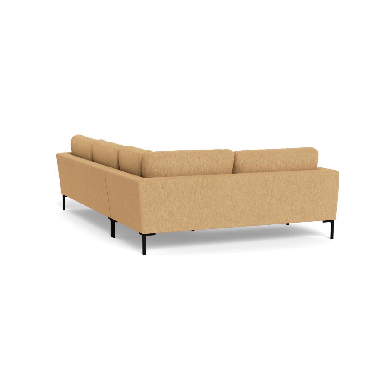 Heal's Eton Left Hand Facing Corner Sofa Smart Linen Mix Sand Black Feet - Heal's UK Furniture – image 4