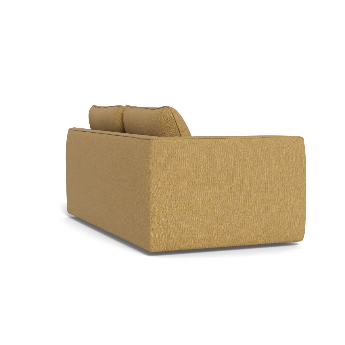 Heal's Morven Left Hand Facing 3 Seater Unit Boucle Tweed Citrine Black Feet – image 4