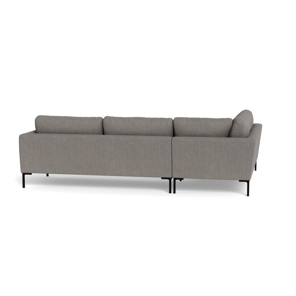 Heal's Eton Left Hand Facing Corner Sofa Broad Weave Pebble Black Feet - Heal's UK Furniture – image 5