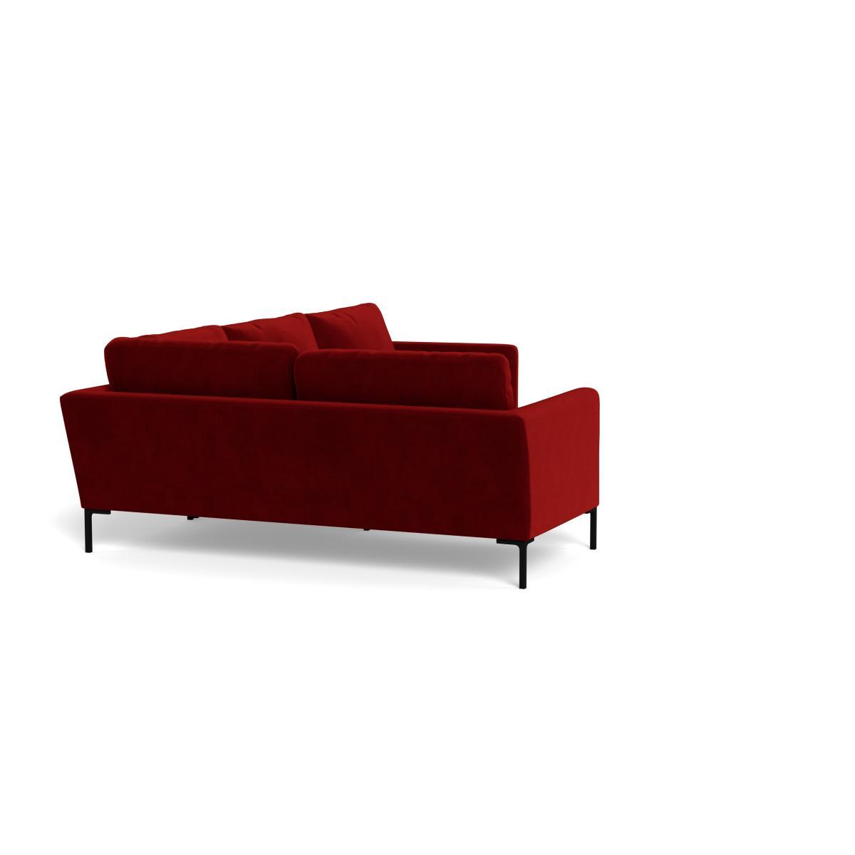 Heal's Eton Left Hand Facing Corner Sofa Smart Luxe Velvet Mulberry Brass Feet - Heal's UK Furniture – image 2