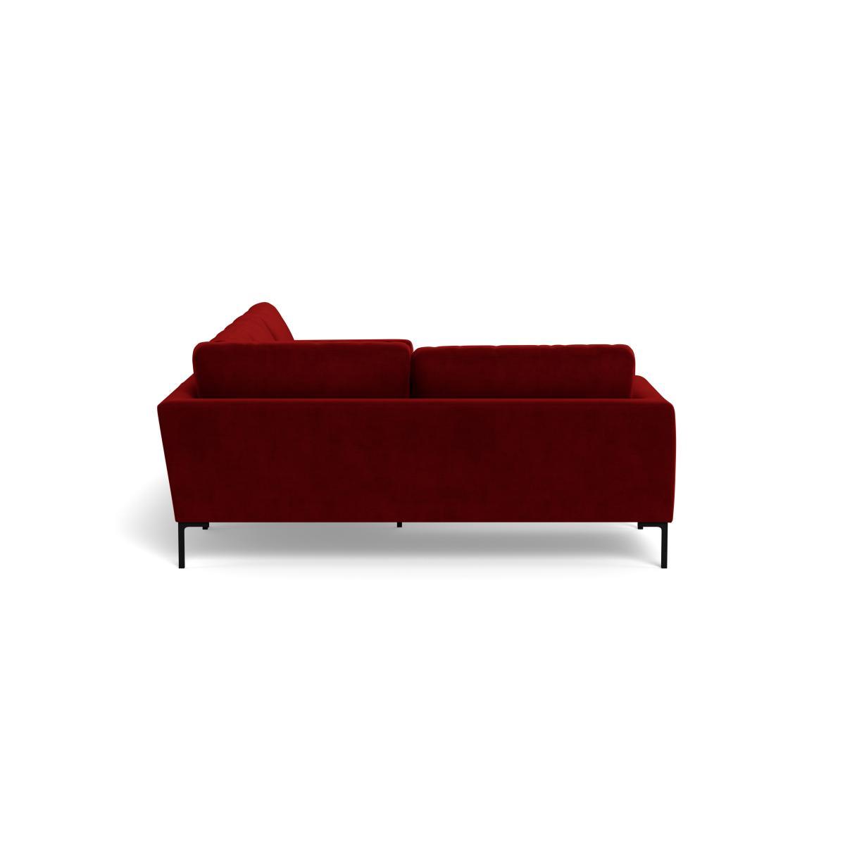 Heal's Eton Left Hand Facing Corner Sofa Smart Luxe Velvet Mulberry Brass Feet - Heal's UK Furniture – image 3