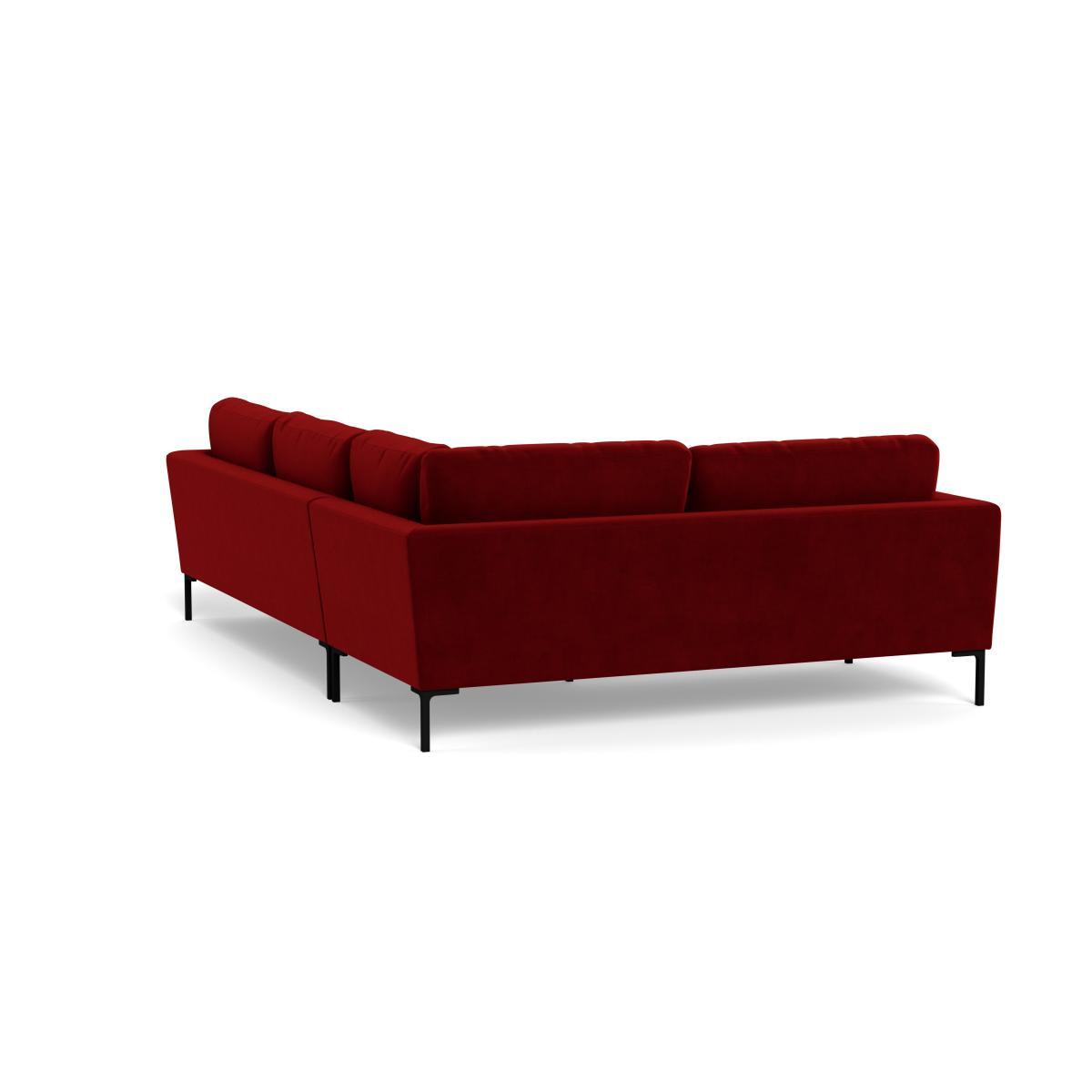 Heal's Eton Left Hand Facing Corner Sofa Smart Luxe Velvet Mulberry Brass Feet - Heal's UK Furniture – image 4