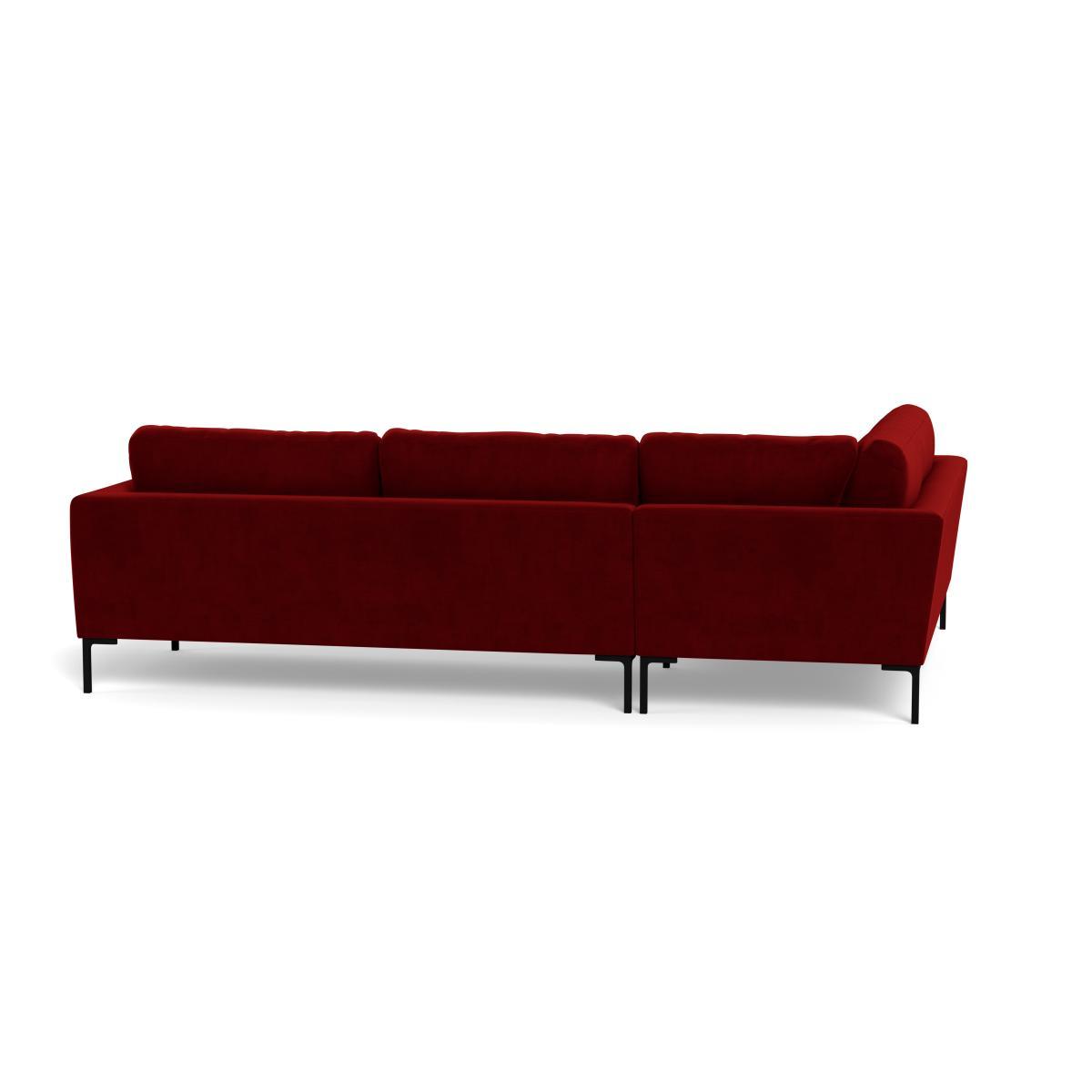 Heal's Eton Left Hand Facing Corner Sofa Smart Luxe Velvet Mulberry Brass Feet - Heal's UK Furniture – image 5