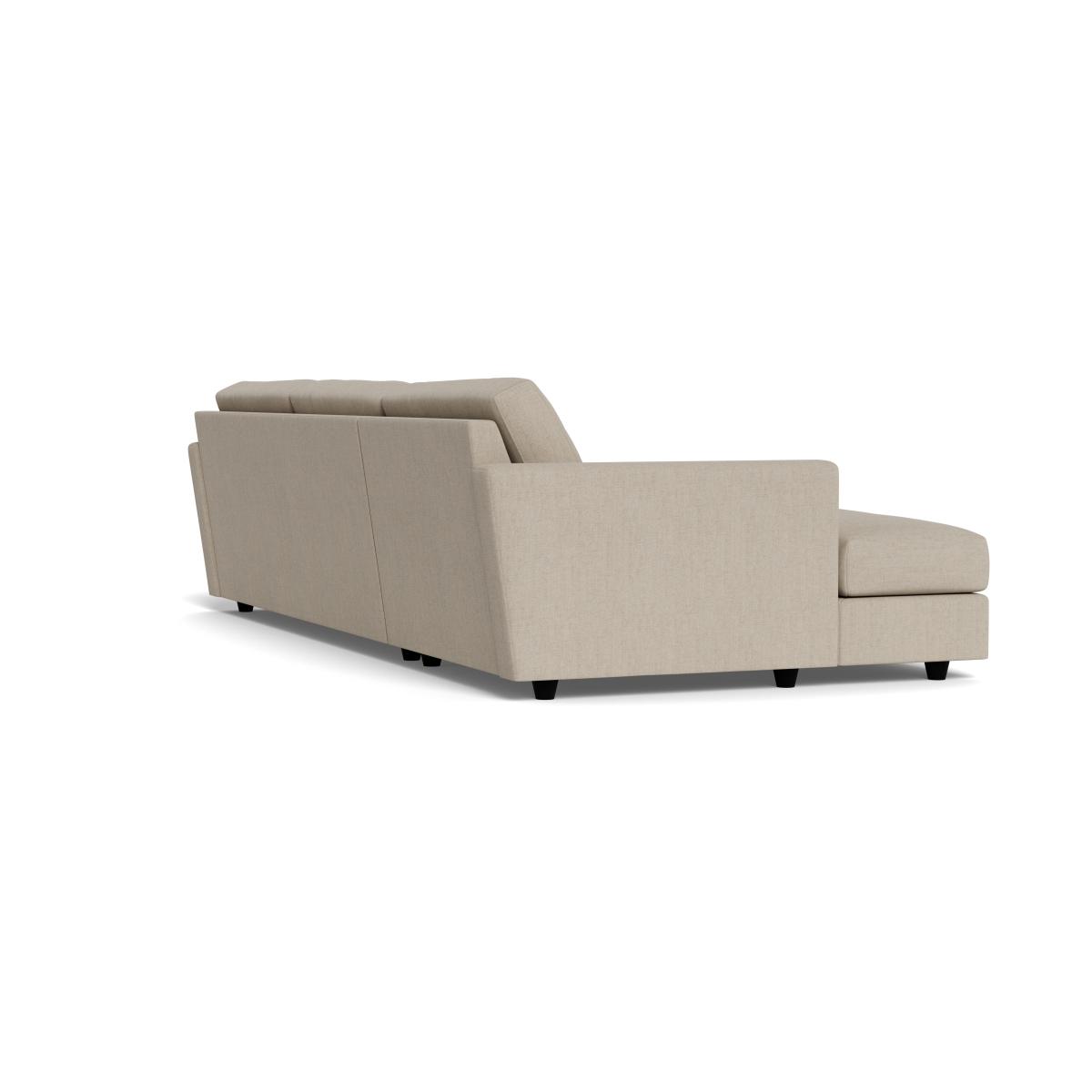 Heal's Nimbus 4 Seater Left Hand Corner Chaise Broad Weave Putty Black Feet – image 4