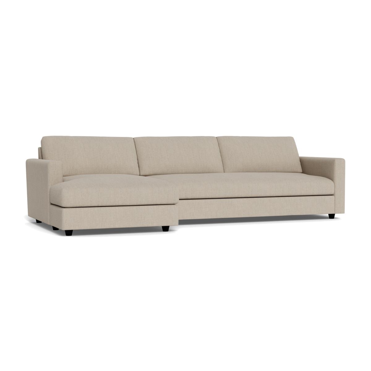 Heal's Nimbus 4 Seater Left Hand Corner Chaise Broad Weave Putty Black Feet – image 1