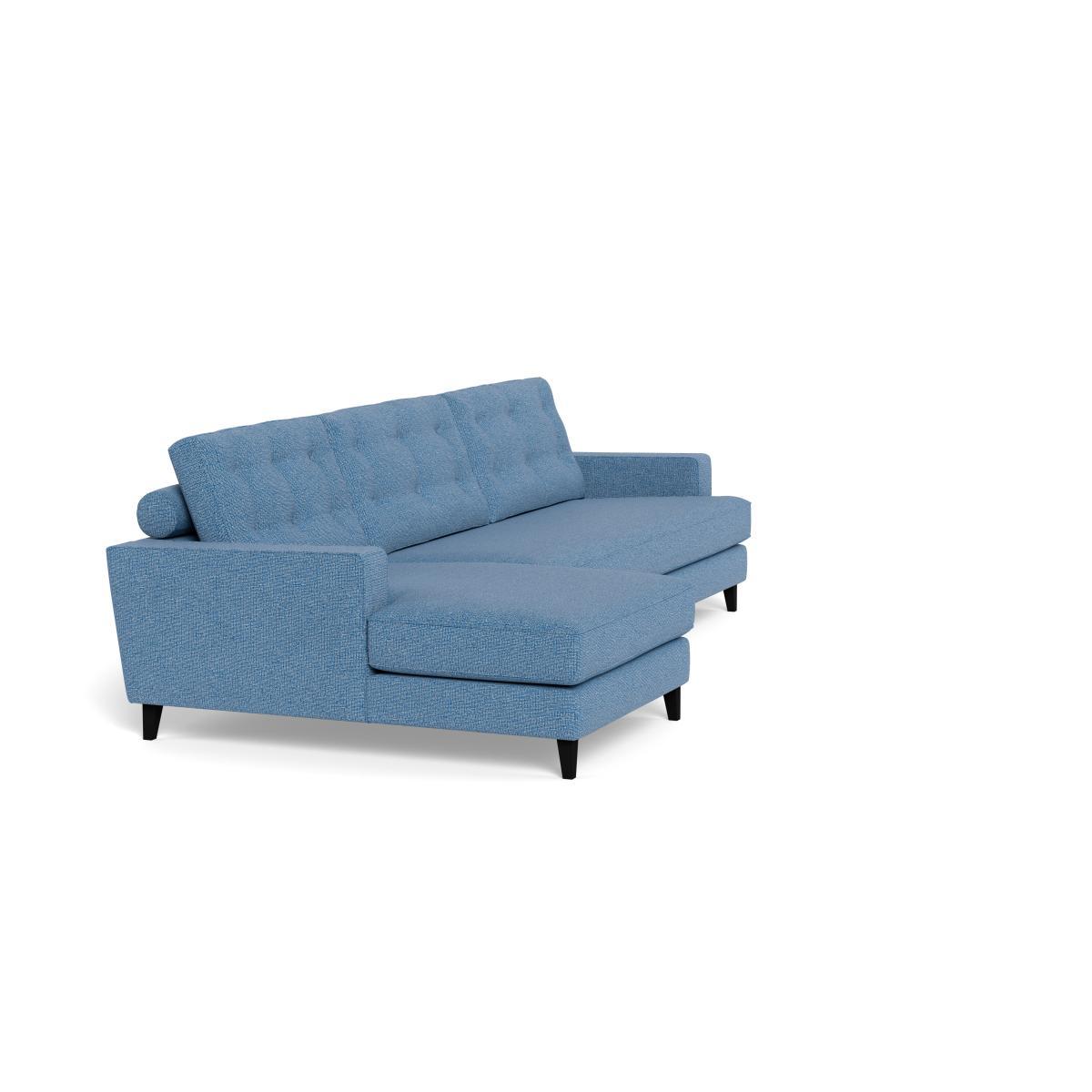 Heal's Mistral Left Hand Facing Corner Sofa Tejo Recycled Cobalt Natural Feet - Heal's UK Furniture – image 2