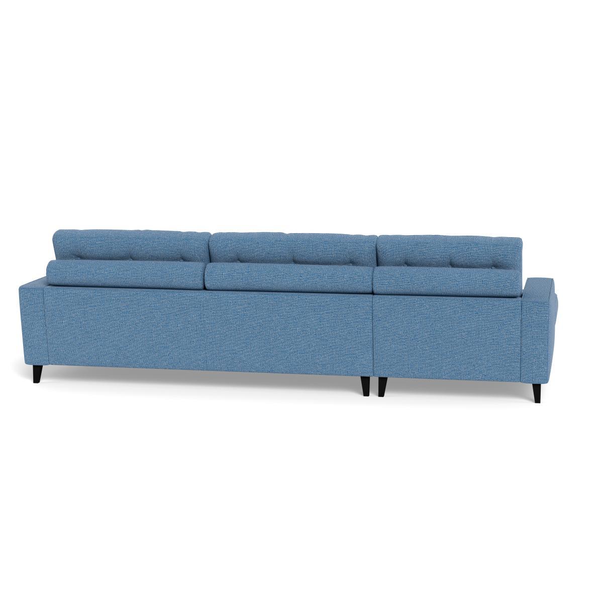 Heal's Mistral Left Hand Facing Corner Sofa Tejo Recycled Cobalt Natural Feet - Heal's UK Furniture – image 5