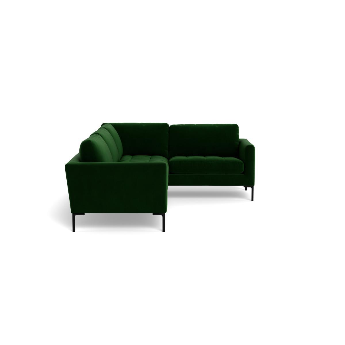 Heal's Eton Right Hand Facing Corner Sofa Smart Velvet Forest Black Feet - Heal's UK Furniture – image 3