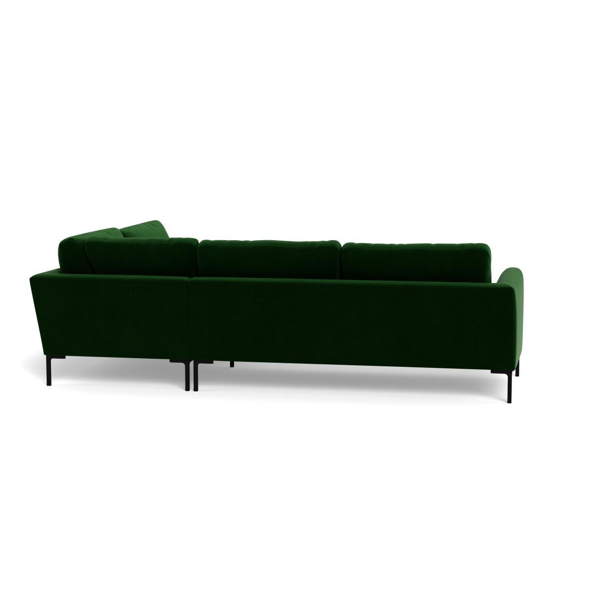 Heal's Eton Right Hand Facing Corner Sofa Smart Velvet Forest Black Feet - Heal's UK Furniture – image 5