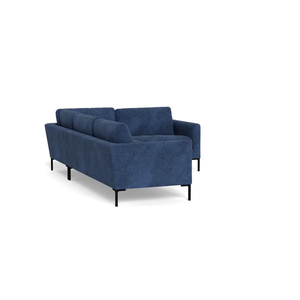 Heal's Eton Right Hand Facing Corner Sofa Broad Weave Lagoon Black Feet - Heal's UK Furniture – image 4