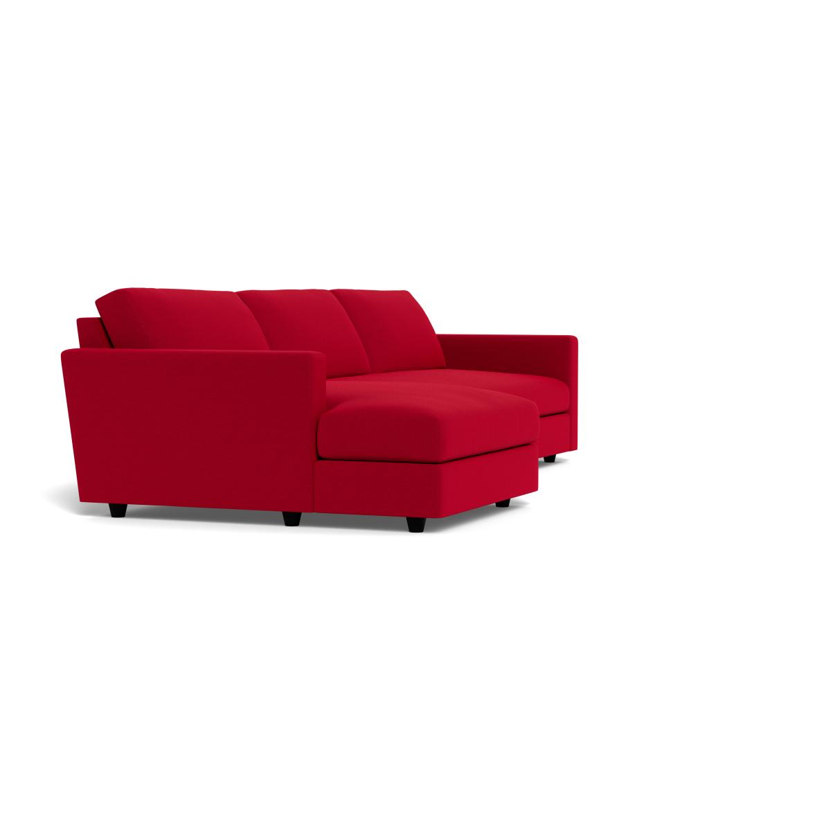 Heal's Nimbus 4 Seater Left Hand Corner Chaise Melton Wool Red Oxide Black Feet – image 2