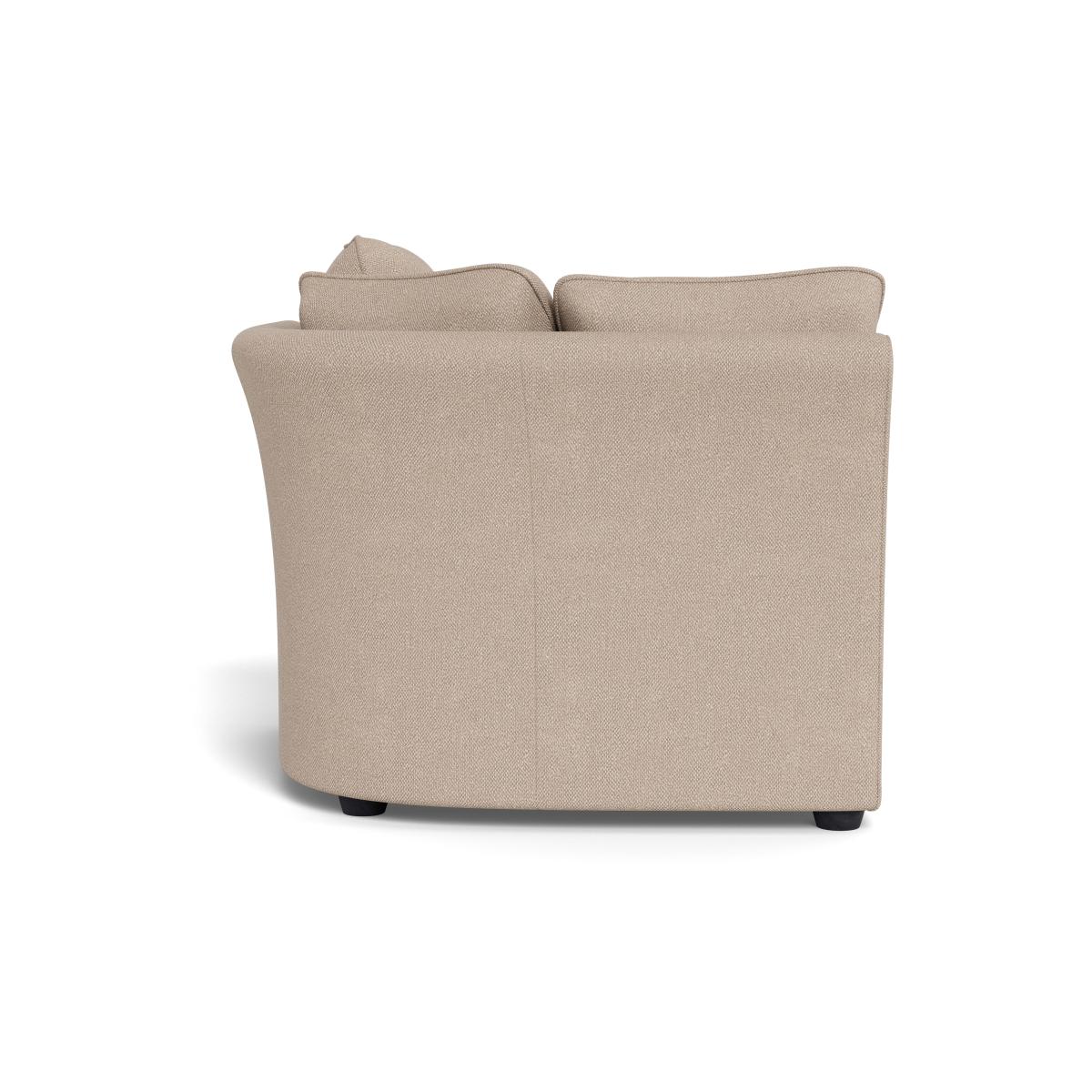 Heal's Tailor Corner Unit Left Hand Facing Boucle Tweed Pearl Natural Beech Feet – image 3