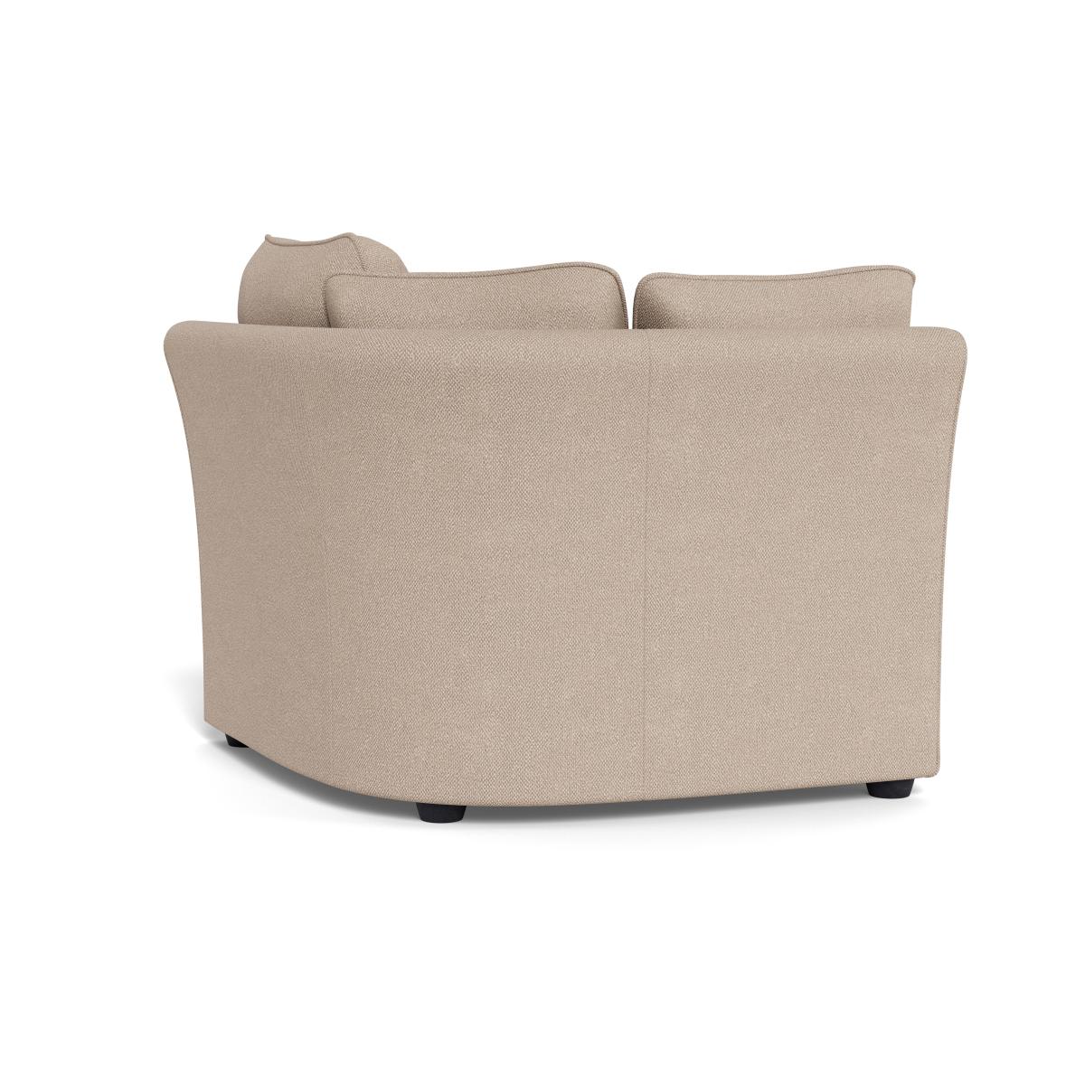 Heal's Tailor Corner Unit Left Hand Facing Boucle Tweed Pearl Natural Beech Feet – image 4