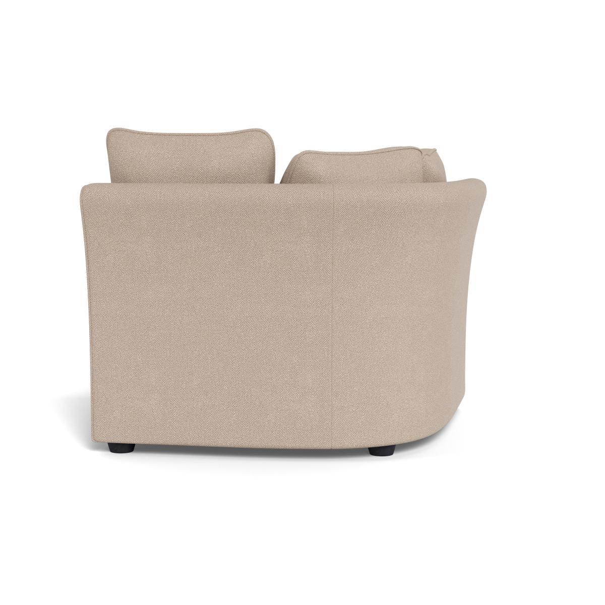 Heal's Tailor Corner Unit Left Hand Facing Boucle Tweed Pearl Natural Beech Feet – image 5