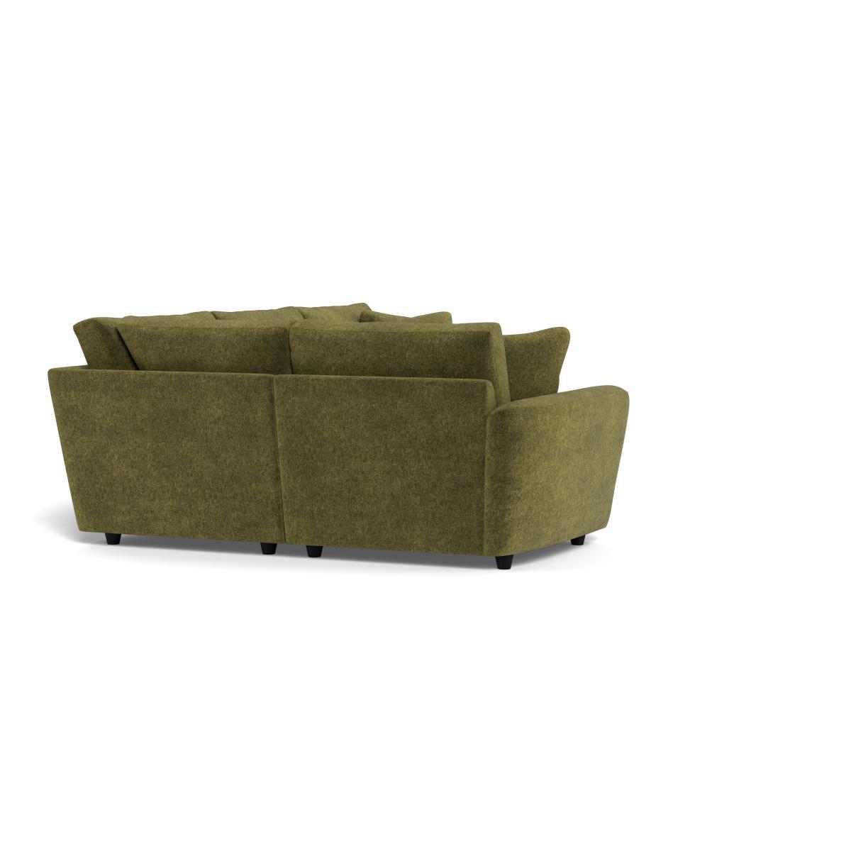 Heal's Snooze Left Hand Facing Corner Sofa Boucle Velvet Wilder Black Feet – image 2