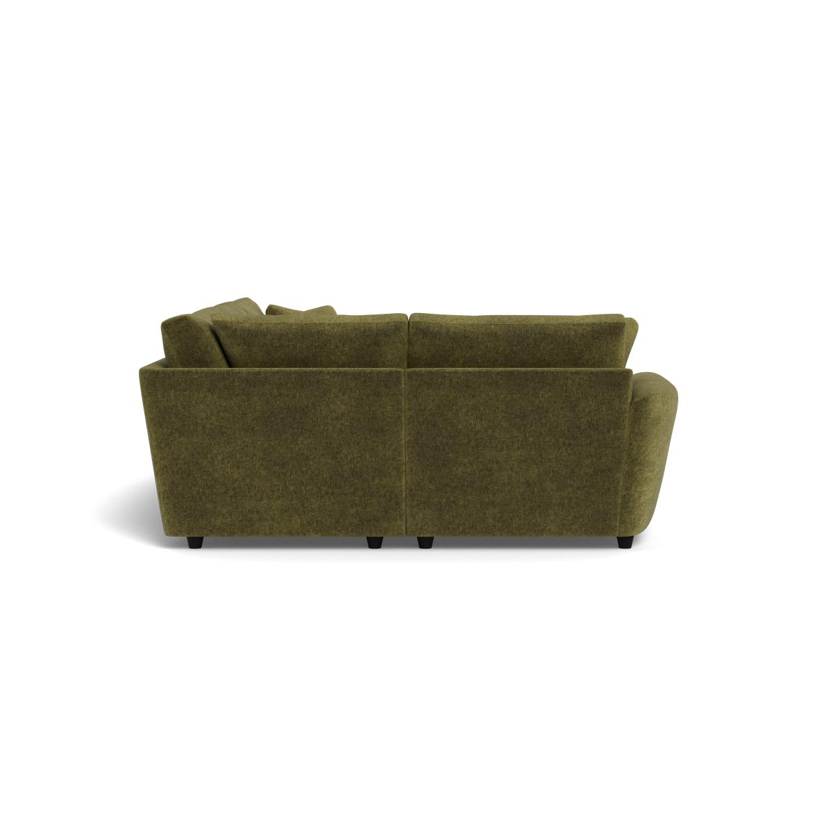 Heal's Snooze Left Hand Facing Corner Sofa Boucle Velvet Wilder Black Feet – image 3