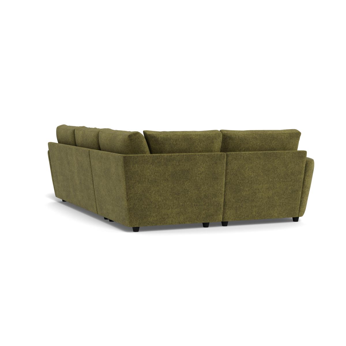 Heal's Snooze Left Hand Facing Corner Sofa Boucle Velvet Wilder Black Feet – image 4