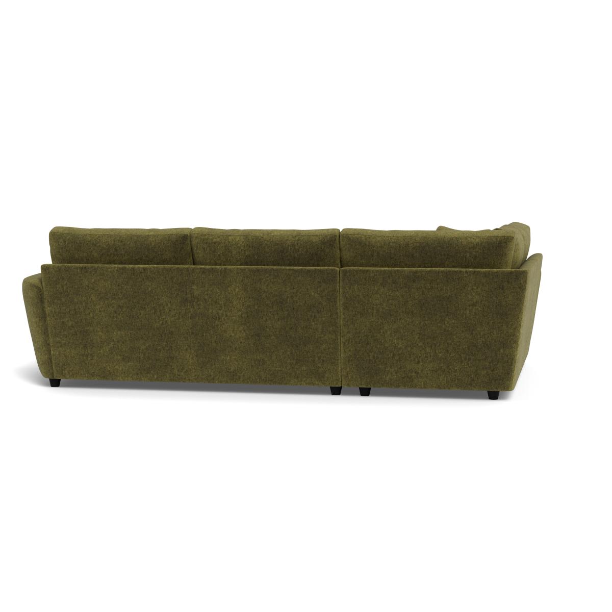 Heal's Snooze Left Hand Facing Corner Sofa Boucle Velvet Wilder Black Feet – image 5