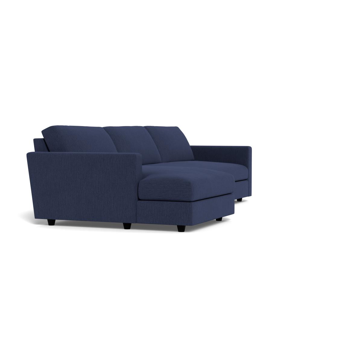 Heal's Nimbus II Complete 4 Seater Corner Chaise LHF Smart Linen Mix Navy Black Feet – image 2