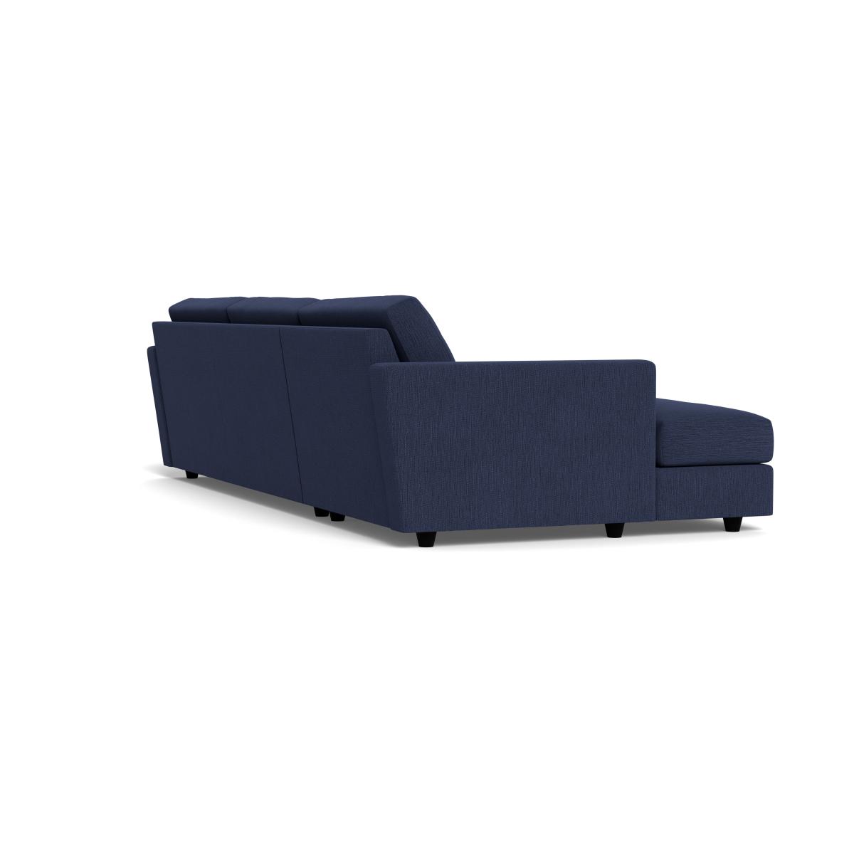Heal's Nimbus II Complete 4 Seater Corner Chaise LHF Smart Linen Mix Navy Black Feet – image 4
