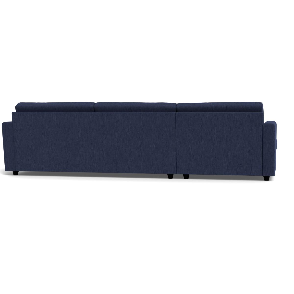 Heal's Nimbus II Complete 4 Seater Corner Chaise LHF Smart Linen Mix Navy Black Feet – image 5