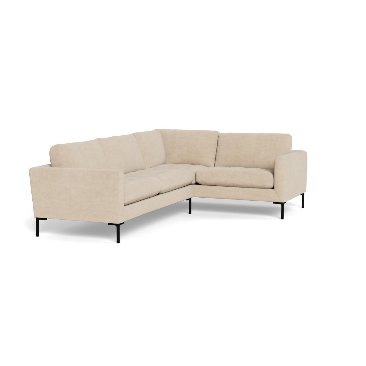 Heal's Eton Right Hand Facing Corner Sofa Brushed Cotton Oat Black Feet - Heal's UK Furniture – image 2