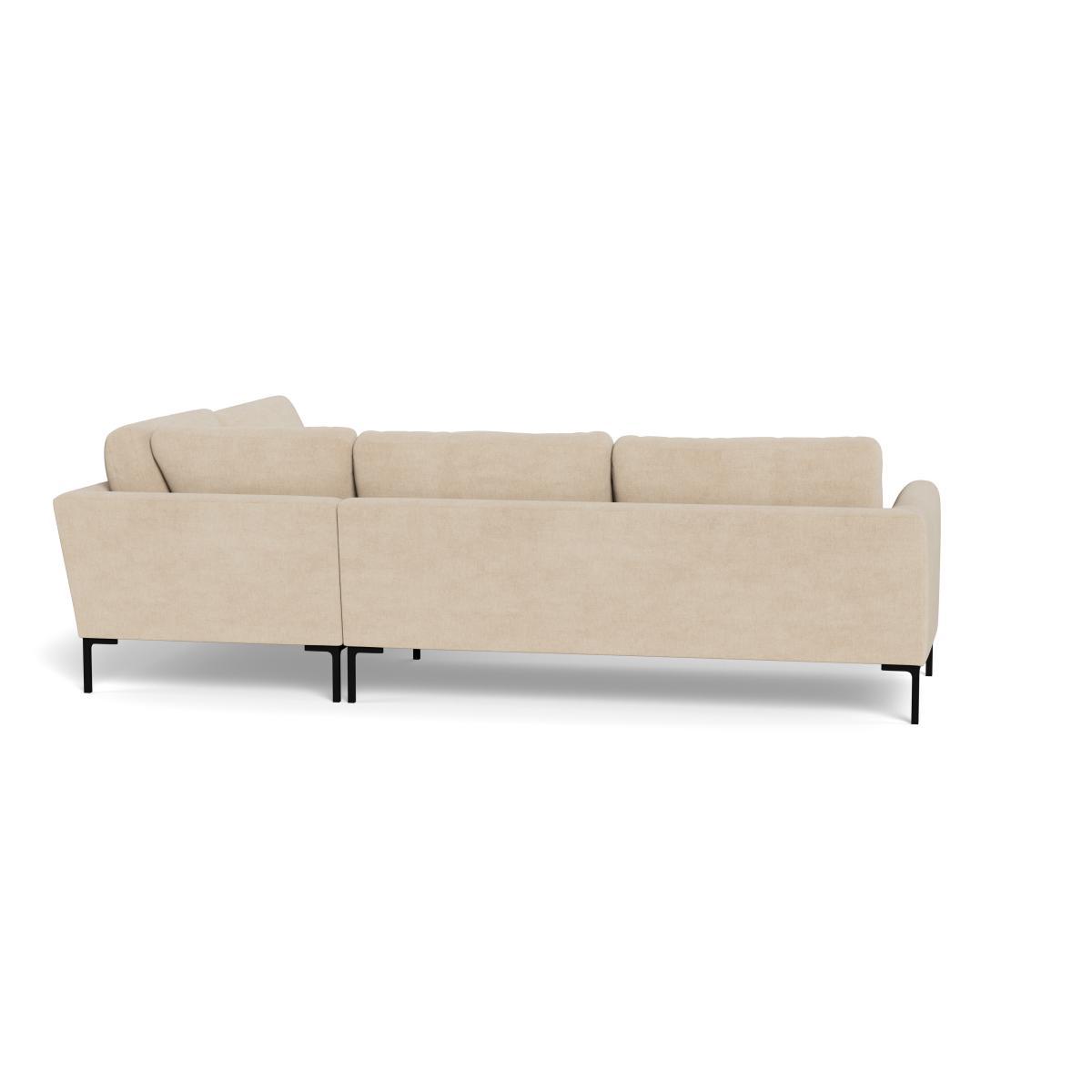 Heal's Eton Right Hand Facing Corner Sofa Brushed Cotton Oat Black Feet - Heal's UK Furniture – image 5