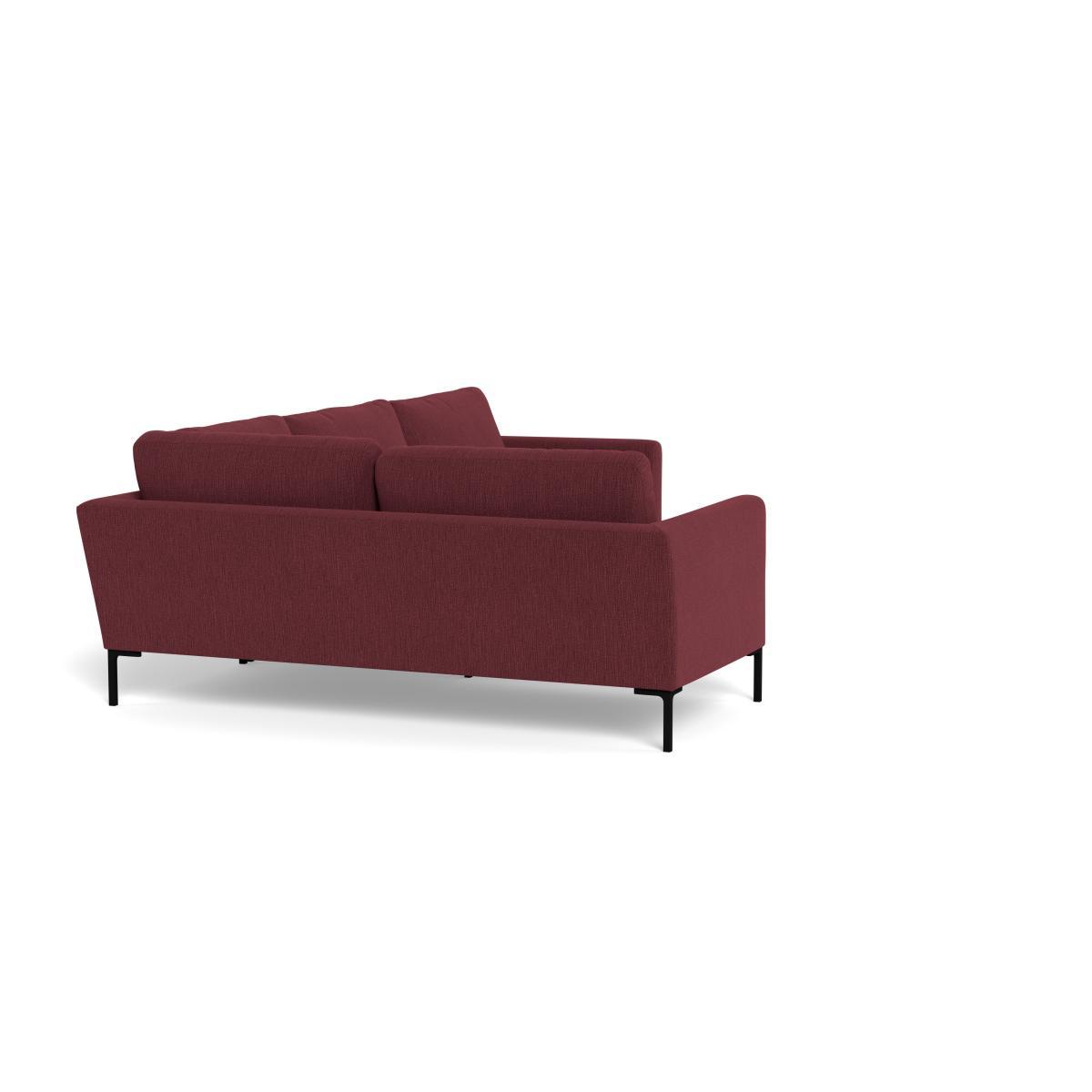 Heal's Eton Left Hand Facing Corner Sofa Smart Linen Mix Maroon Brass Feet - Heal's UK Furniture – image 2