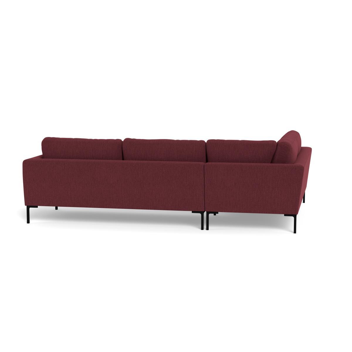 Heal's Eton Left Hand Facing Corner Sofa Smart Linen Mix Maroon Brass Feet - Heal's UK Furniture – image 5