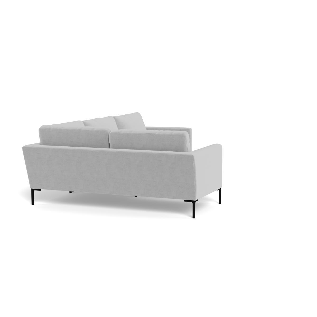 Heal's Eton Left Hand Facing Corner Sofa Velvet Platinum Brass Feet - Heal's UK Furniture – image 2