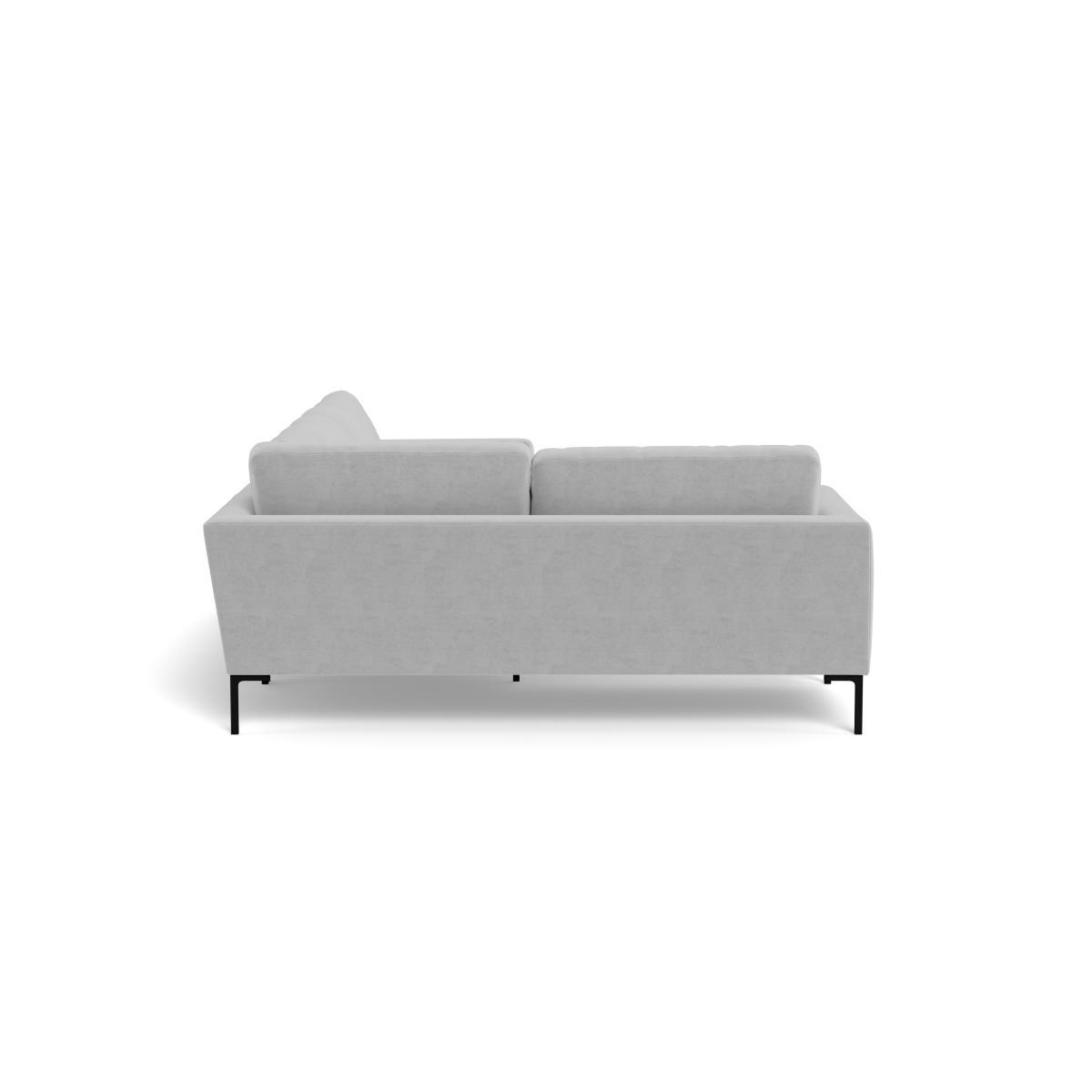 Heal's Eton Left Hand Facing Corner Sofa Velvet Platinum Brass Feet - Heal's UK Furniture – image 3