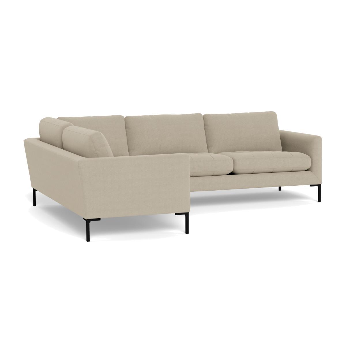 Heal's Eton Left Hand Facing Corner Sofa Linen Hessian Brass Feet - Heal's UK Furniture – image 1